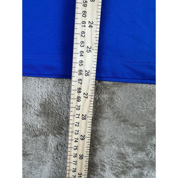 Nike Pro Combat Shirt Mens MED Fitted Blue Mock Base Layer Dri Fit Short Sleeve - Picture 6 of 8